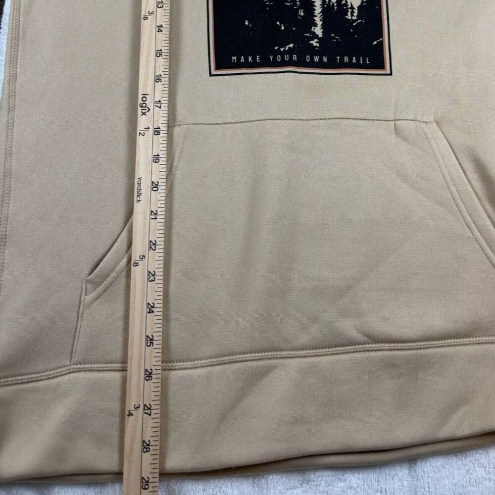 Tallwoods Men's Great Outdoors Graphic Hoodie Tan Pullover Sweatshirt Size M NWT - Picture 8 of 9
